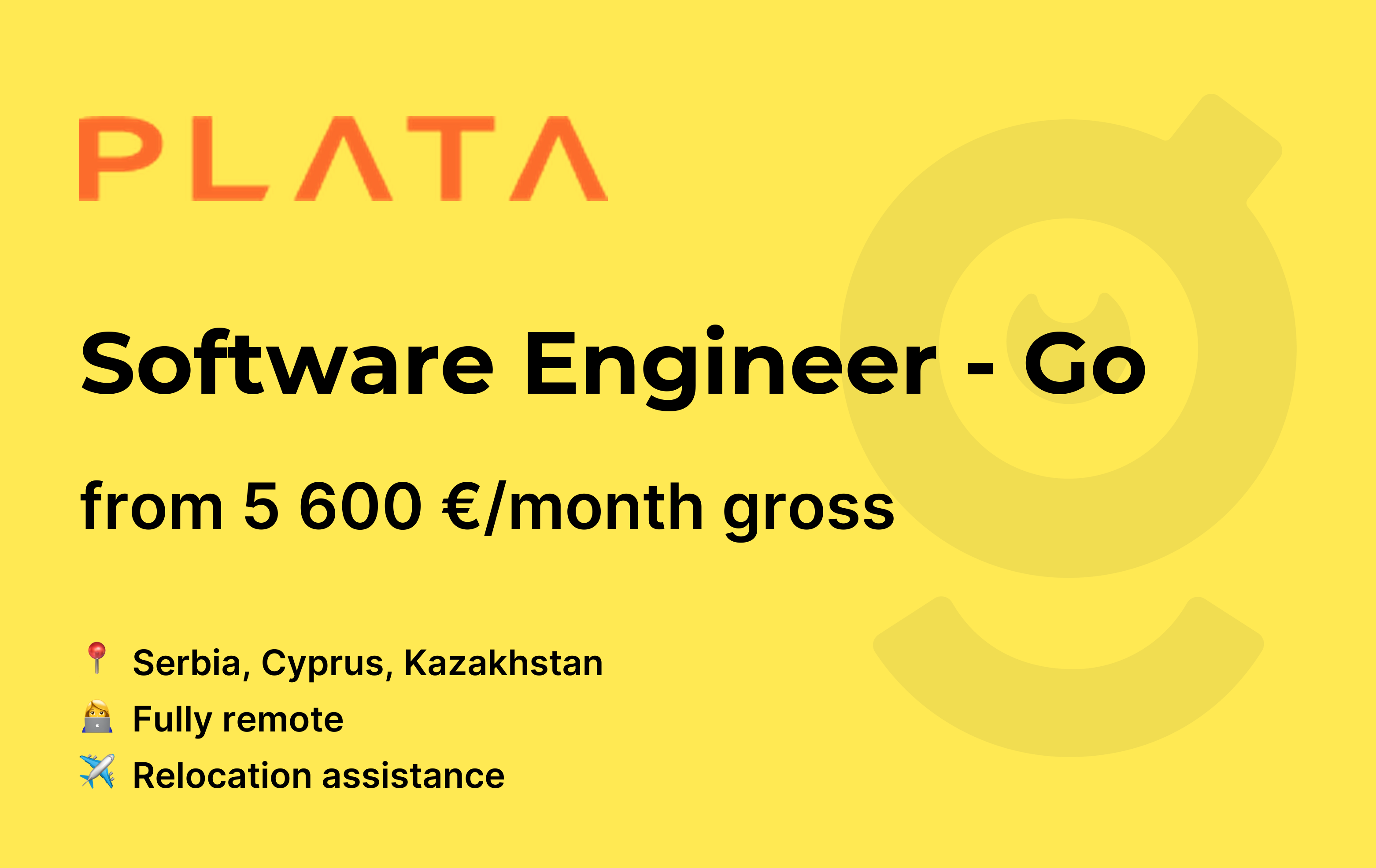 Вакансия Software Engineer (Go), работа в Dif.tech (Plata), с ...